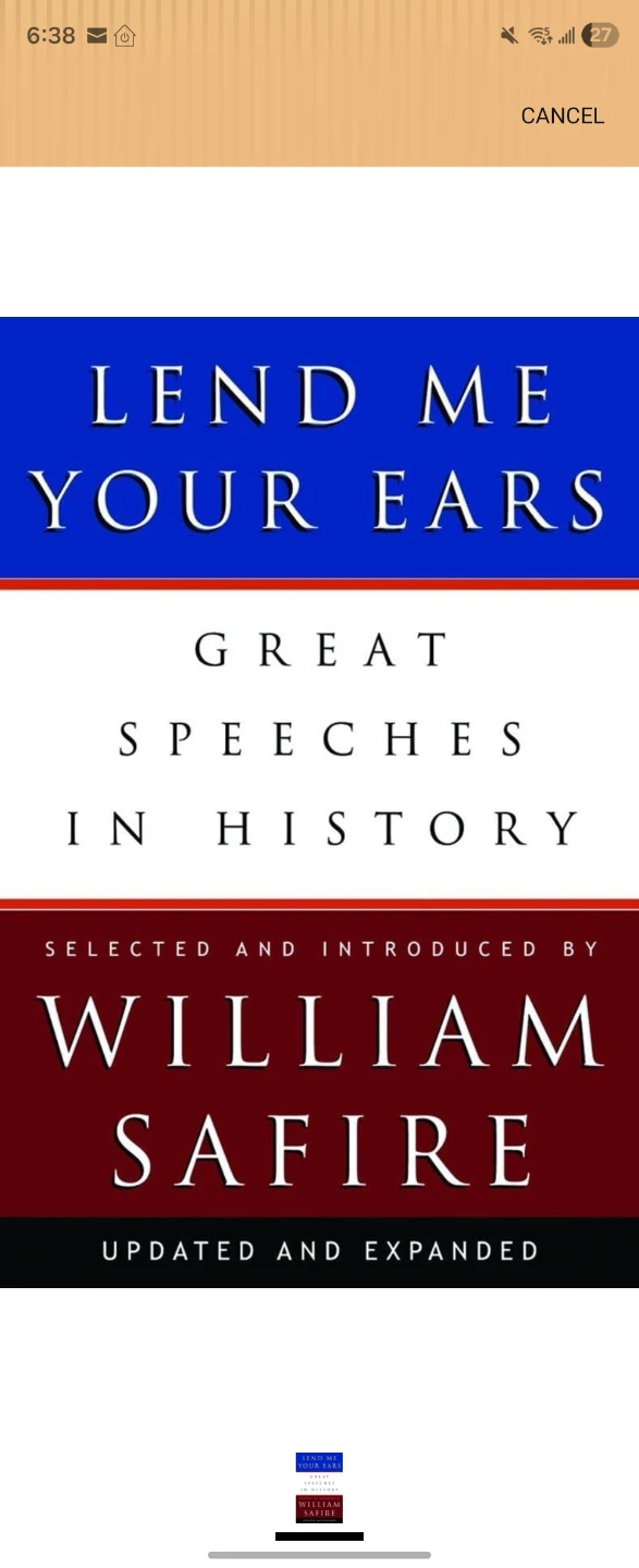 Lend Me Your Ears: Great Speeches in History by William Safire