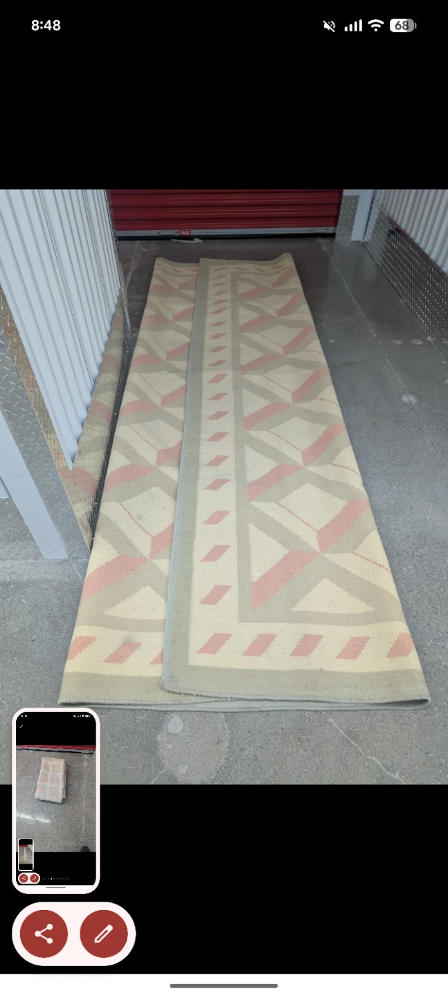 Long Geometric Pattern Runner Rug - photo 4