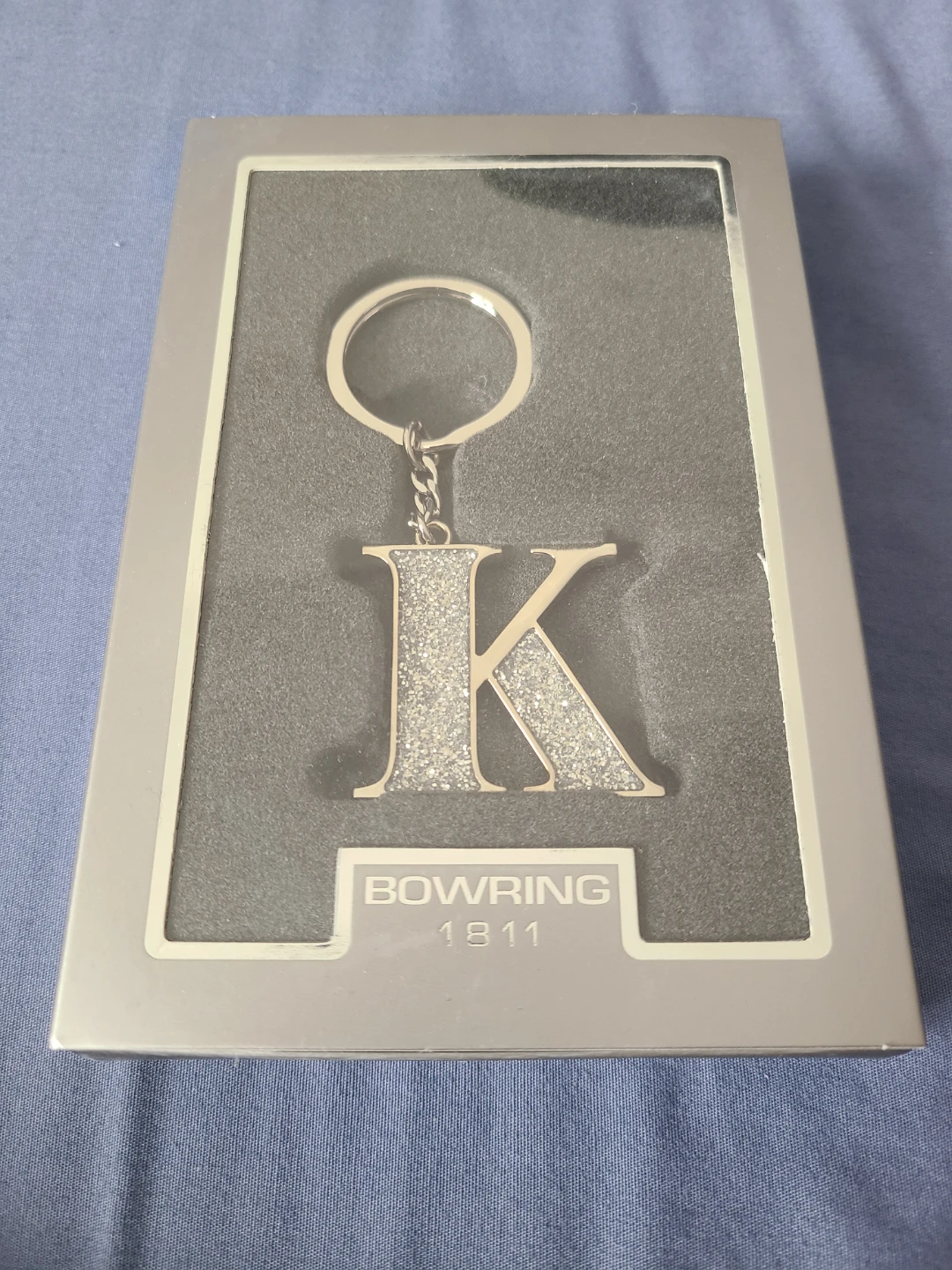 Bowring 'K' Initial Keychain