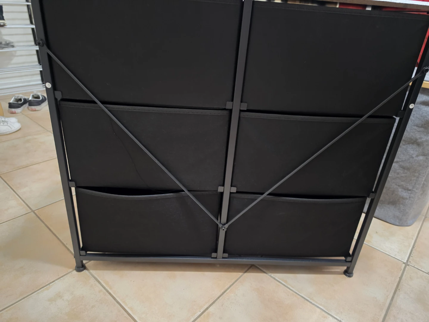 Amazon: Black 6-Drawer Fabric Dresser with Wood Top - photo 3