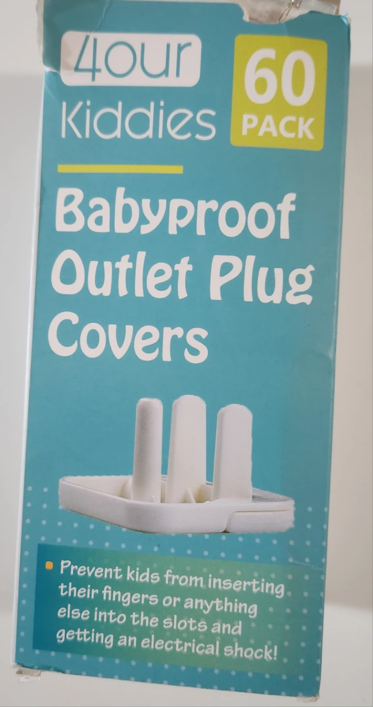 4our Kiddies Babyproof Outlet Plug Covers - 60 Pack