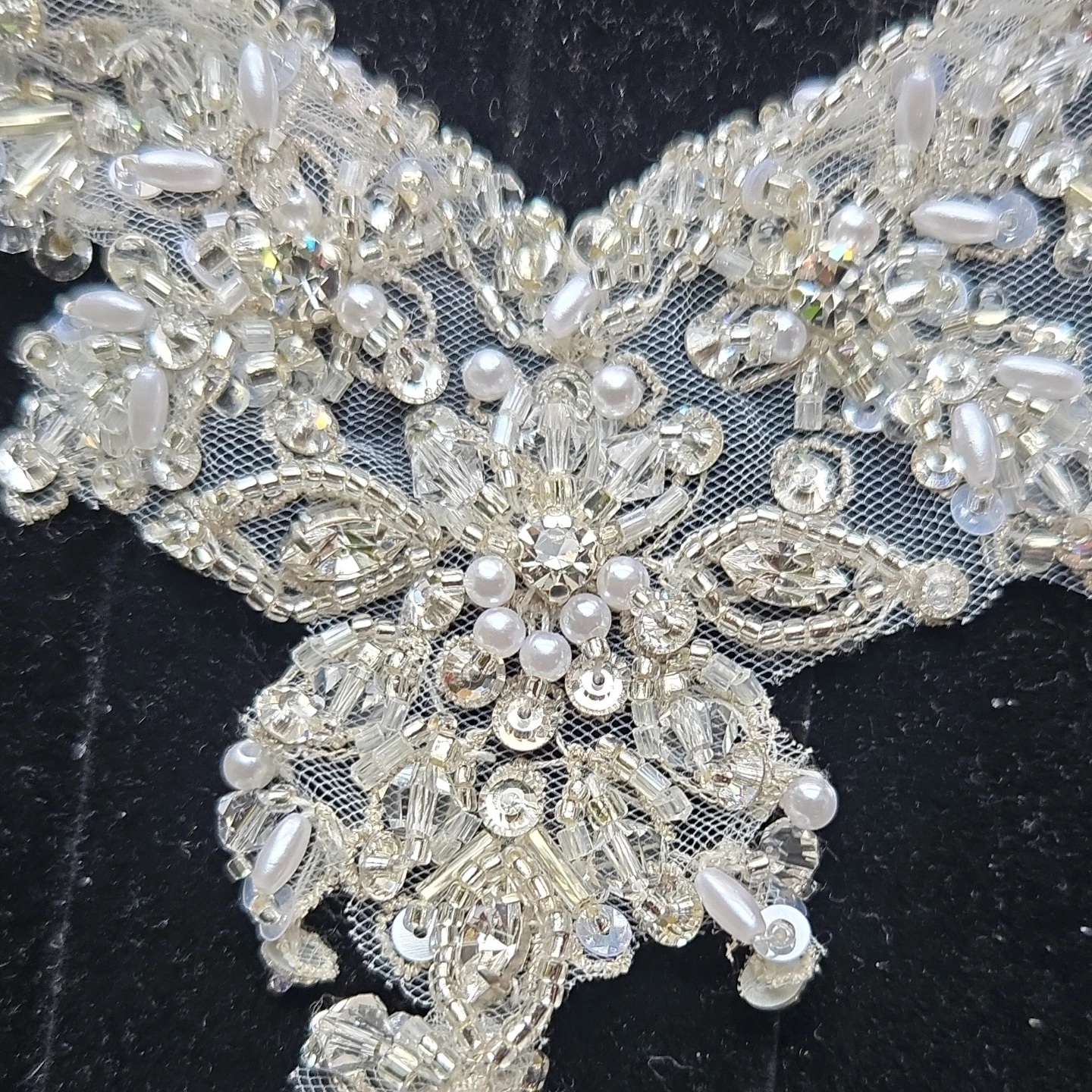 Beaded Lace Applique Trim - photo 4
