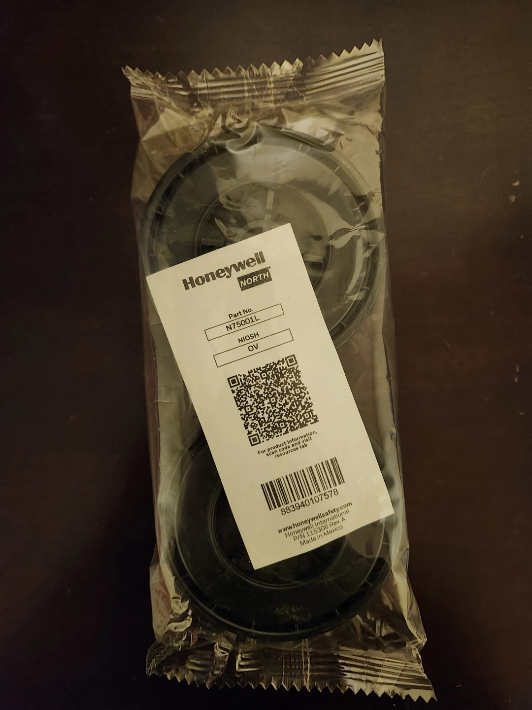 Honeywell N75001L Respirator Cartridge 2 Pack