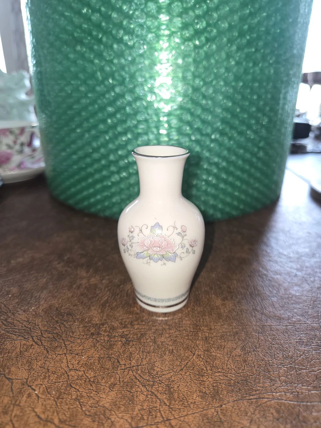 Small Decorative Vase with Floral Design - photo 2