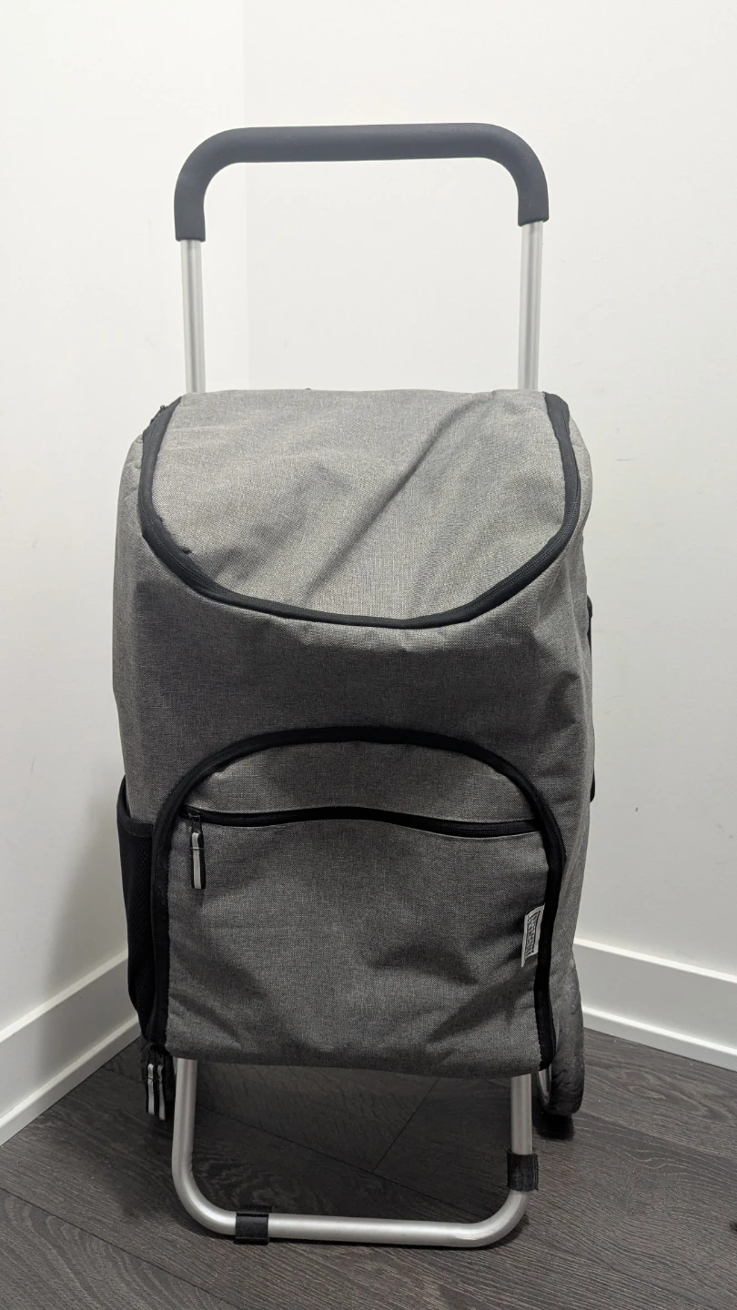 Grey Rolling Shopping Cart - photo 2