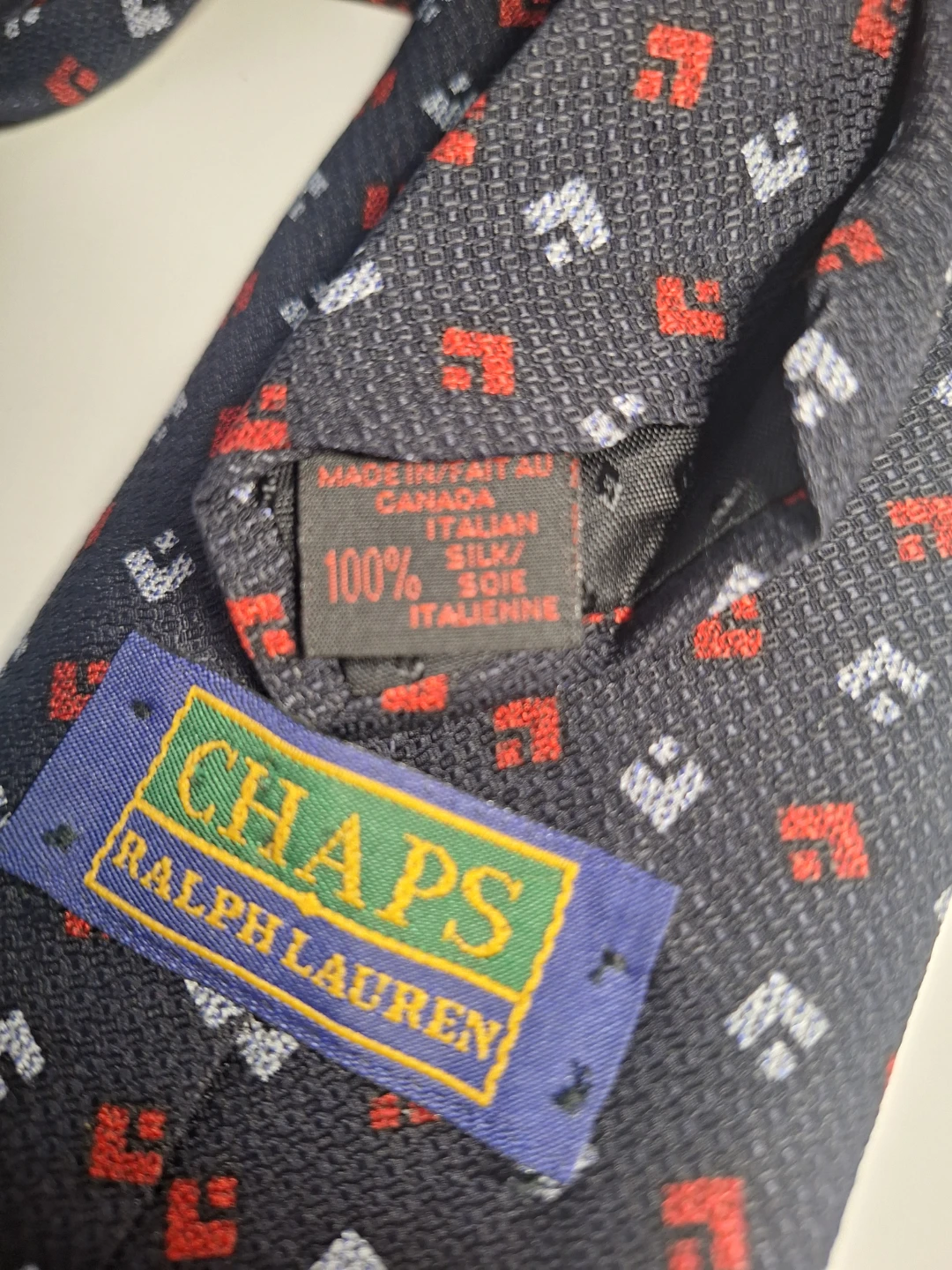 Chaps Ralph Lauren 100% Italian Silk Tie Made In Canada - photo 3