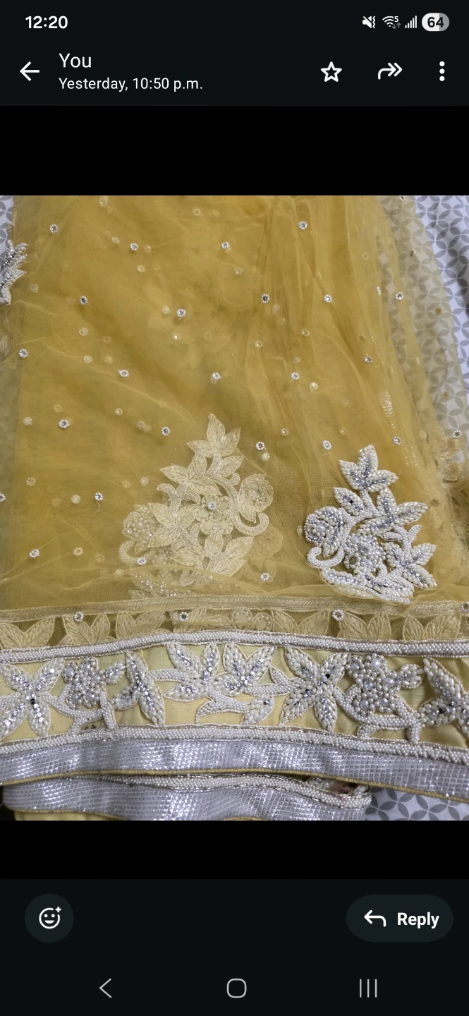Designer Pearl work saree - photo 2