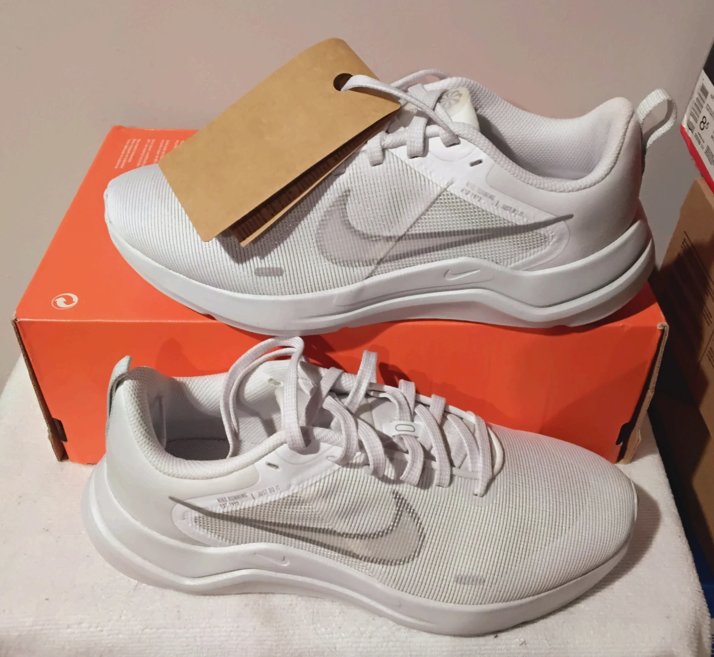 Nike Women's Downshifter 12 Running Shoes White Size 8