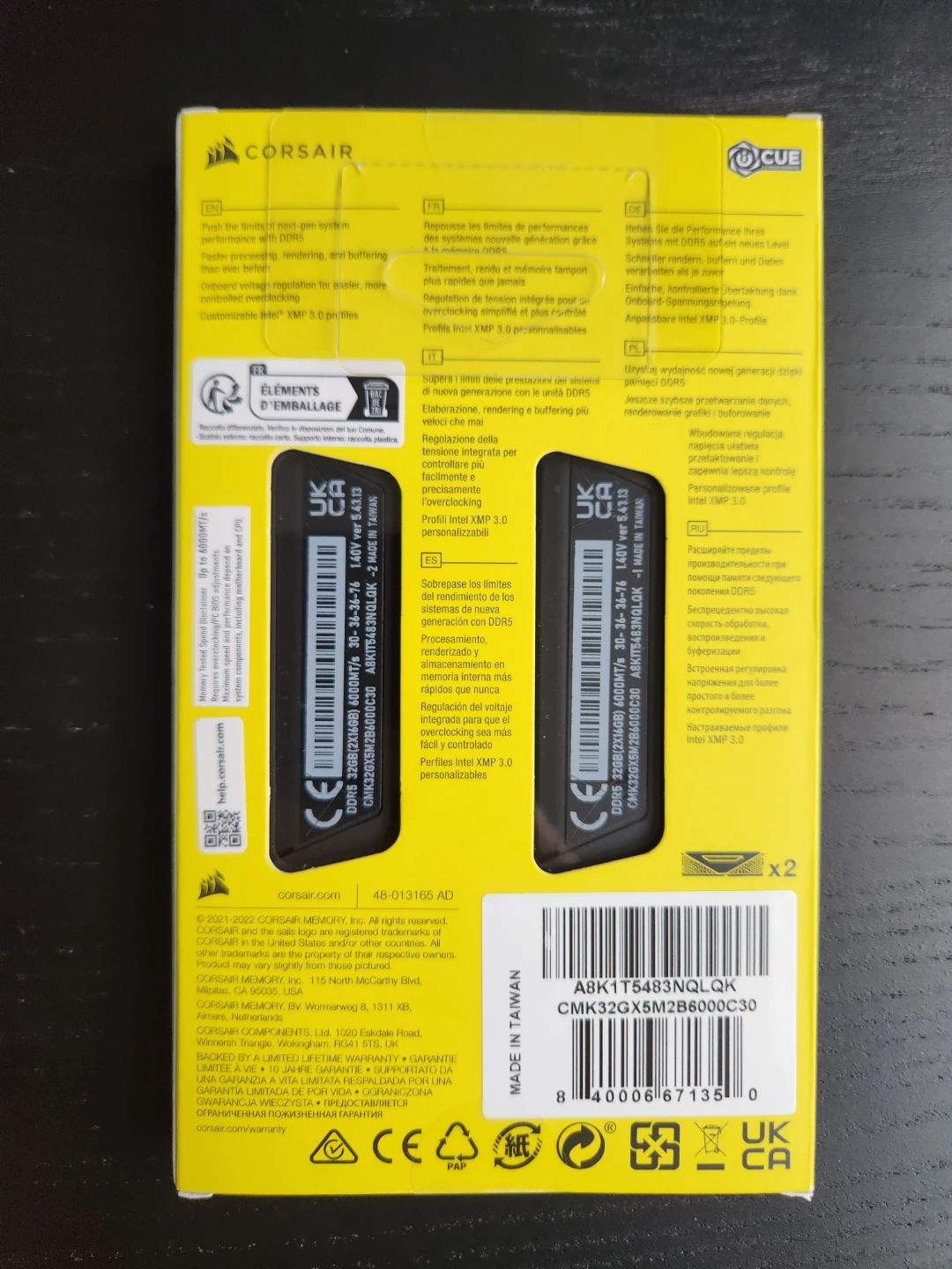Corsair Vengeance DDR5 32GB (2×16) 6000MHz CL30 RAM Memory - photo 2
