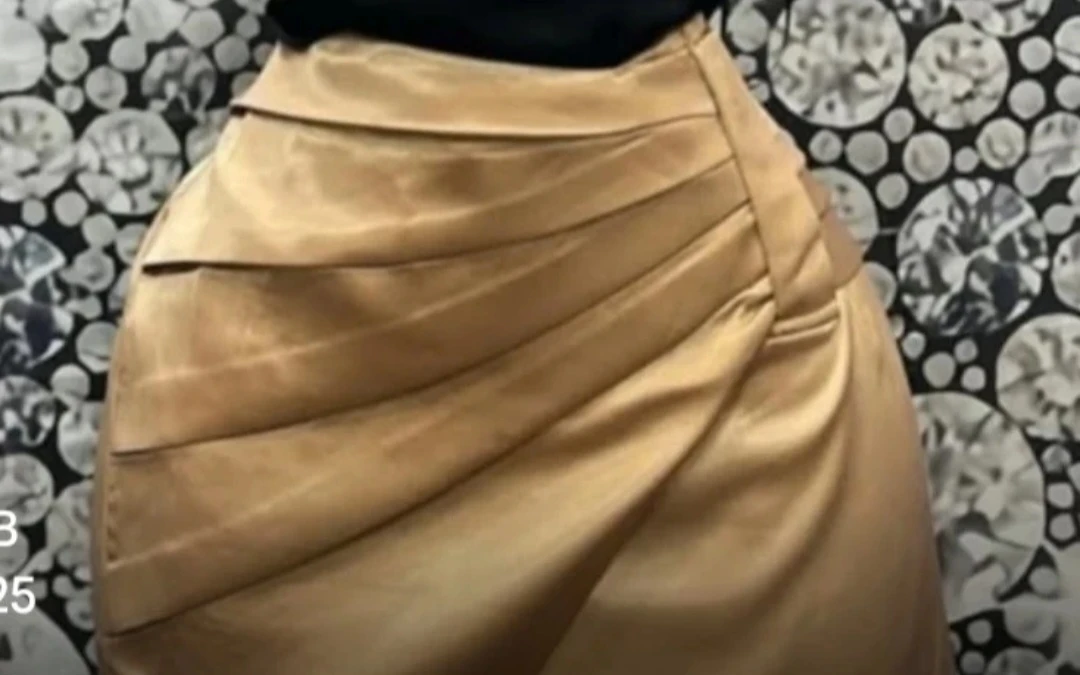 Gold Ruched Mini Skirt - photo 2