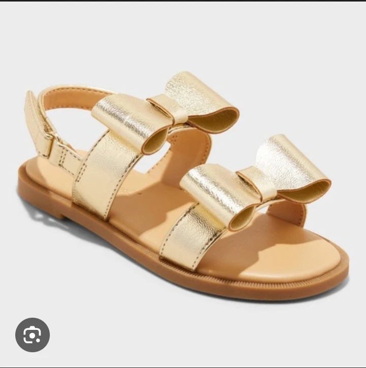 Gold Bow Sandals