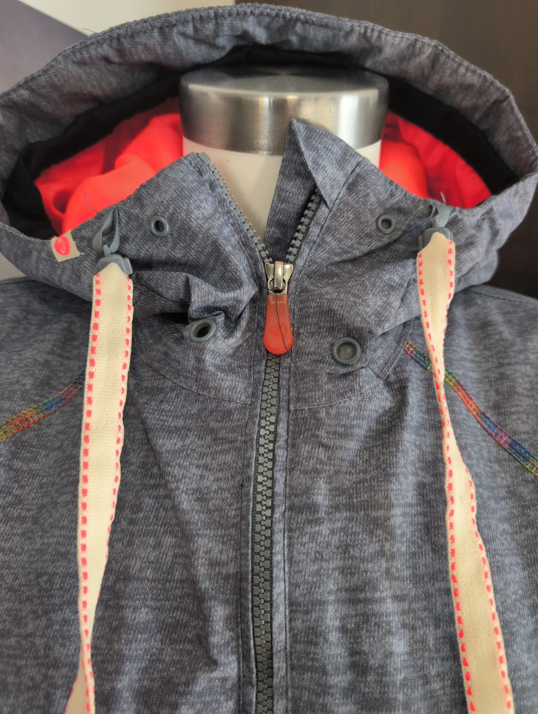 Women's Grey Hooded Jacket size xs - photo 4