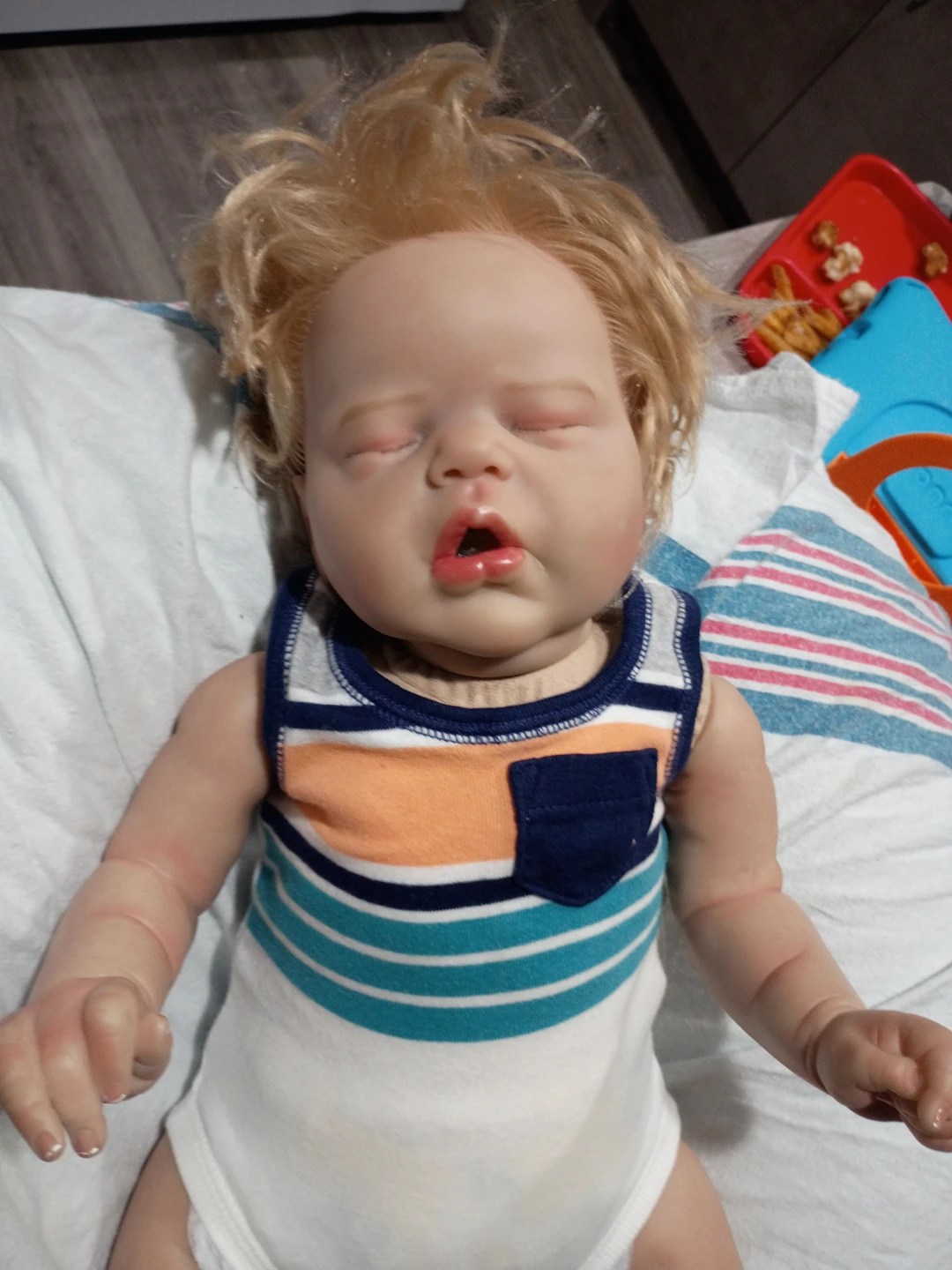 Reborn Baby Doll with Blue Pacifier