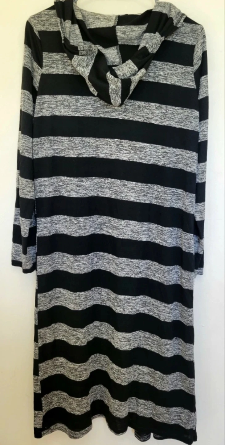Majora - Striped Hooded Cardigan - Size L - photo 2