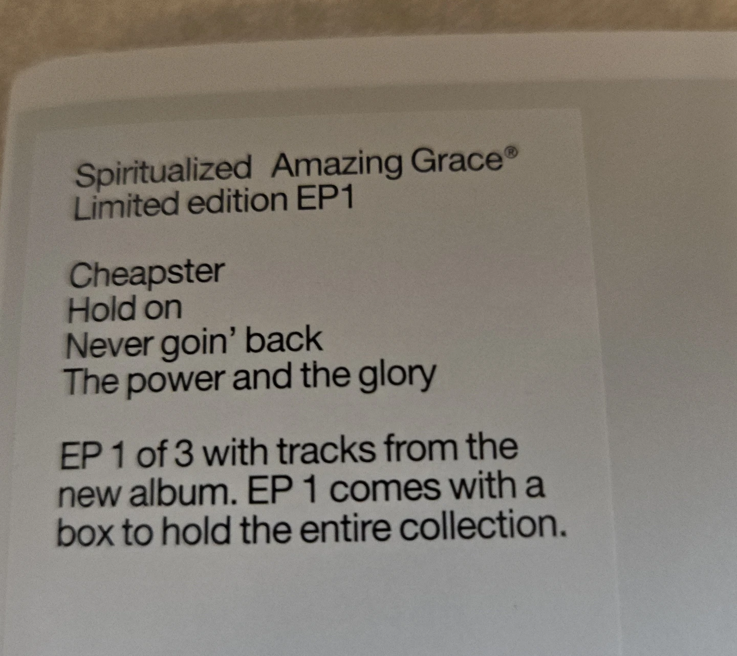 Spiritualized Amazing Grace Limited Edition 3x EP Vinyl Box Set - photo 3