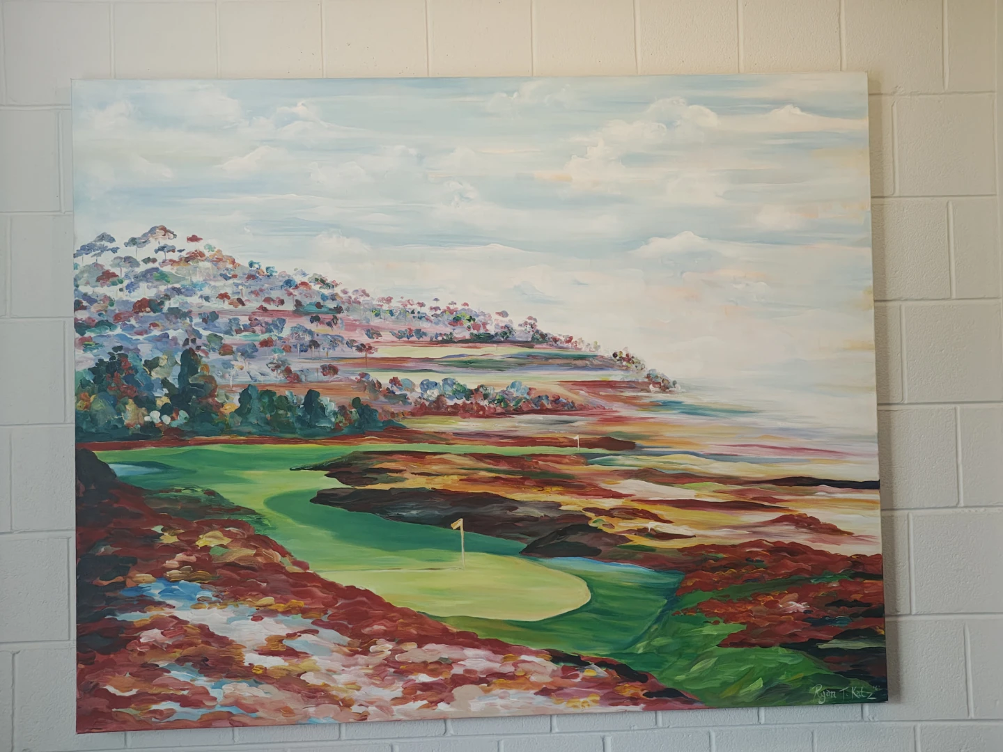 Golf Scenery on Canvas (Make offer) - photo 3