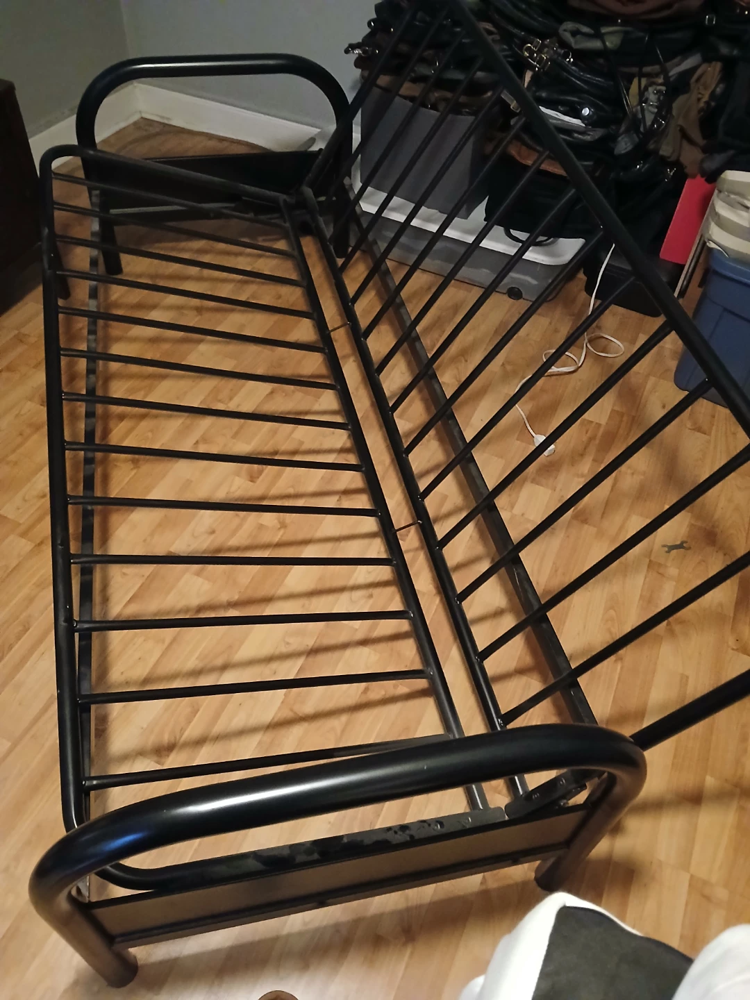 Black Metal Futon Frame - photo 2