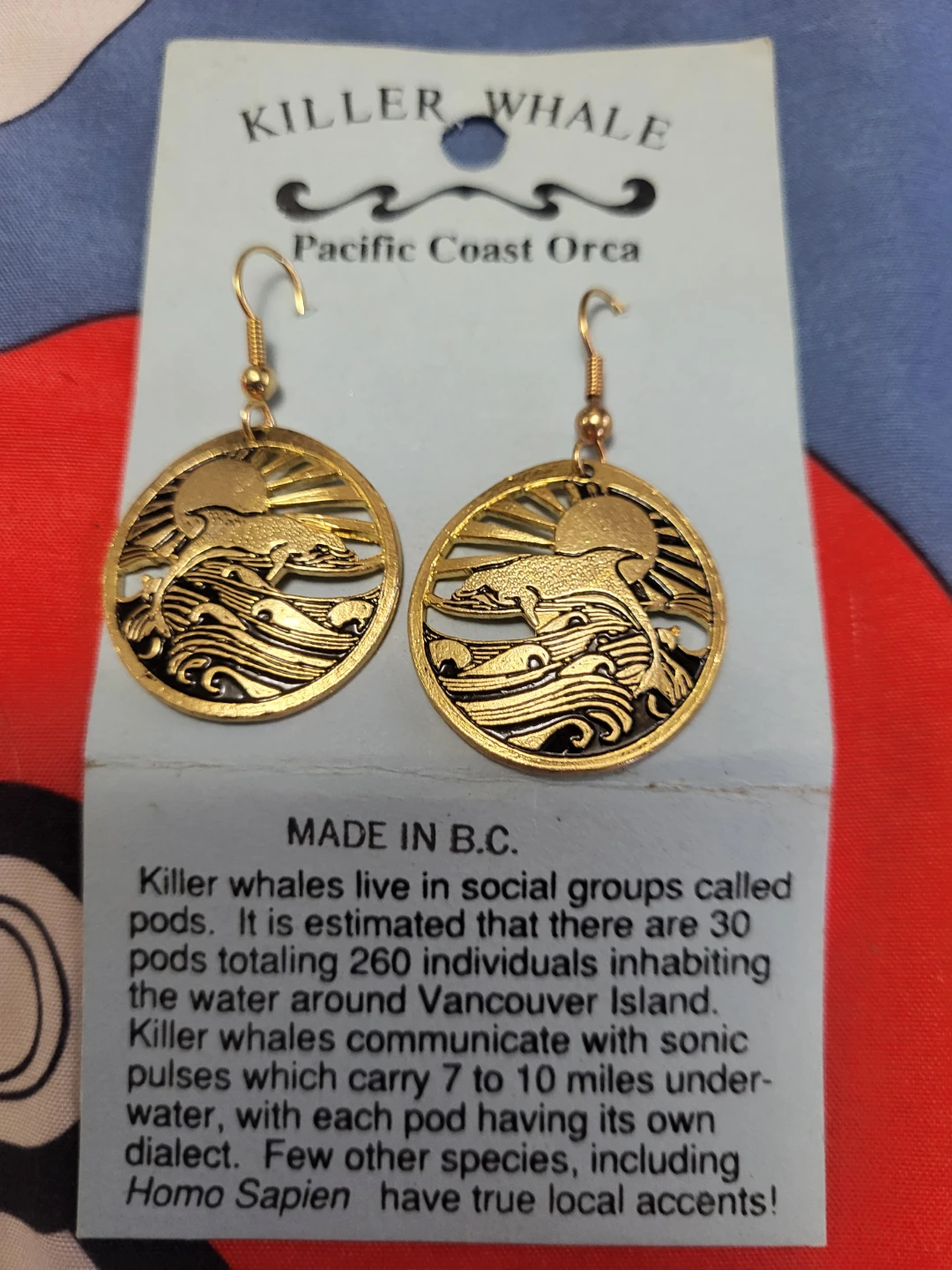 Killer Whale Pacific Coast Orca Earrings - Made in B.C.