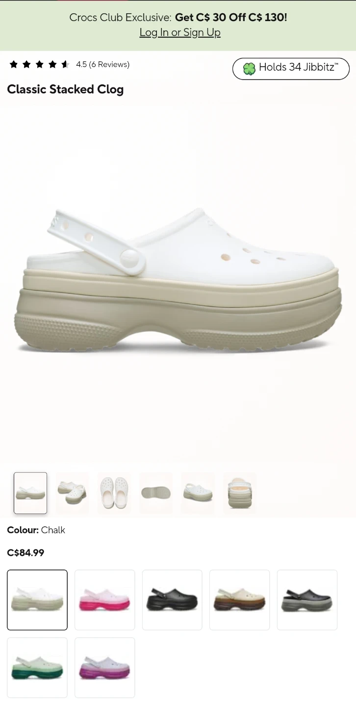 Crocs Classic stacked Clogs - Chalk White - photo 5