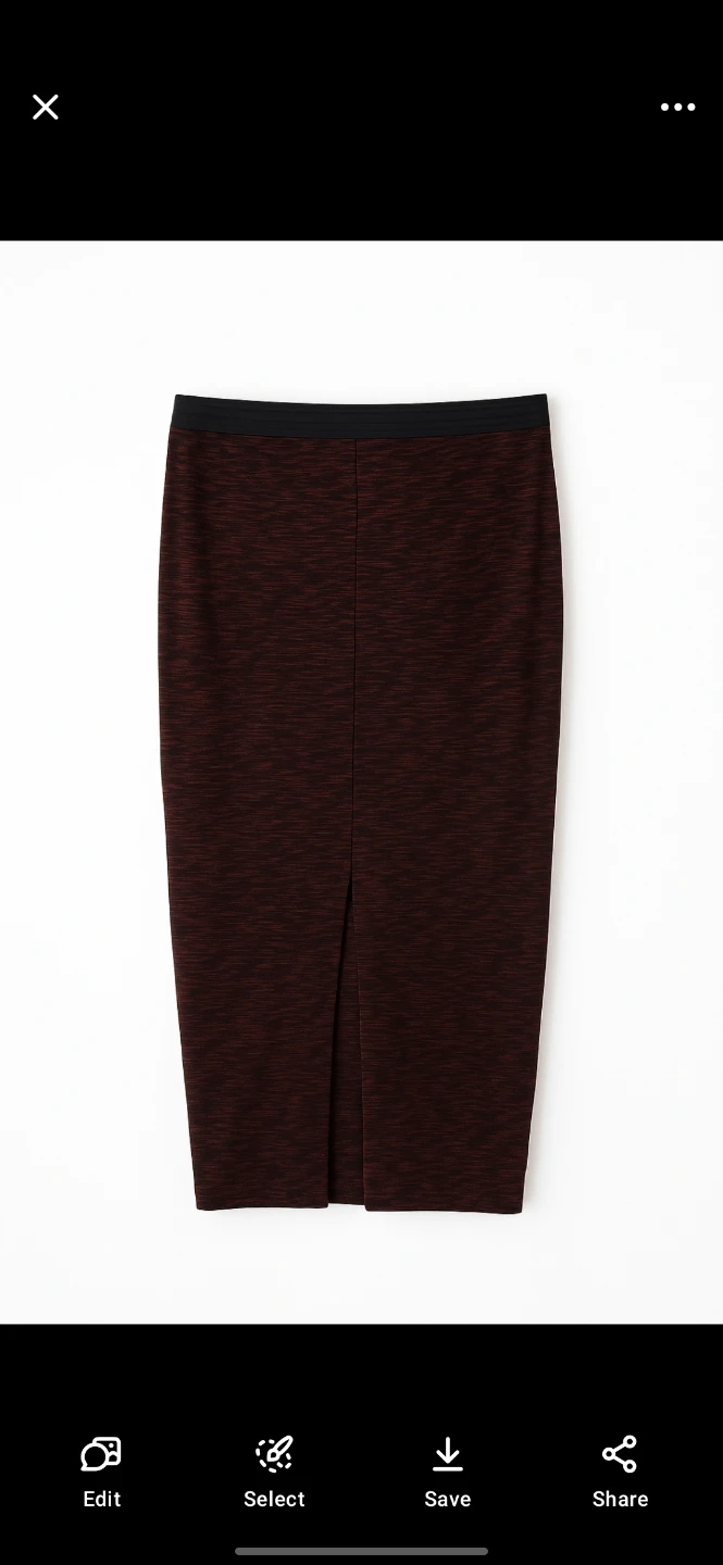 Women's Pencil Skirt - Red/Black Heathered - photo 2