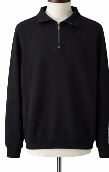 Roots quarter-zip pullover sweater - Dark Blue