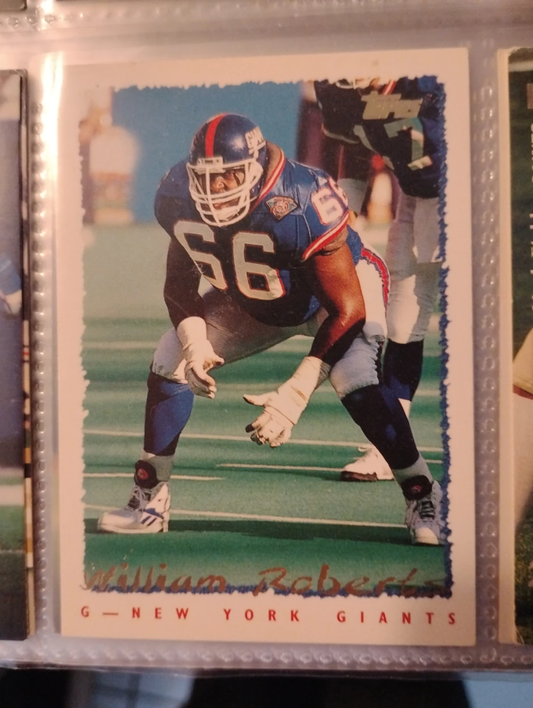 William Roberts New York Giants Football Card