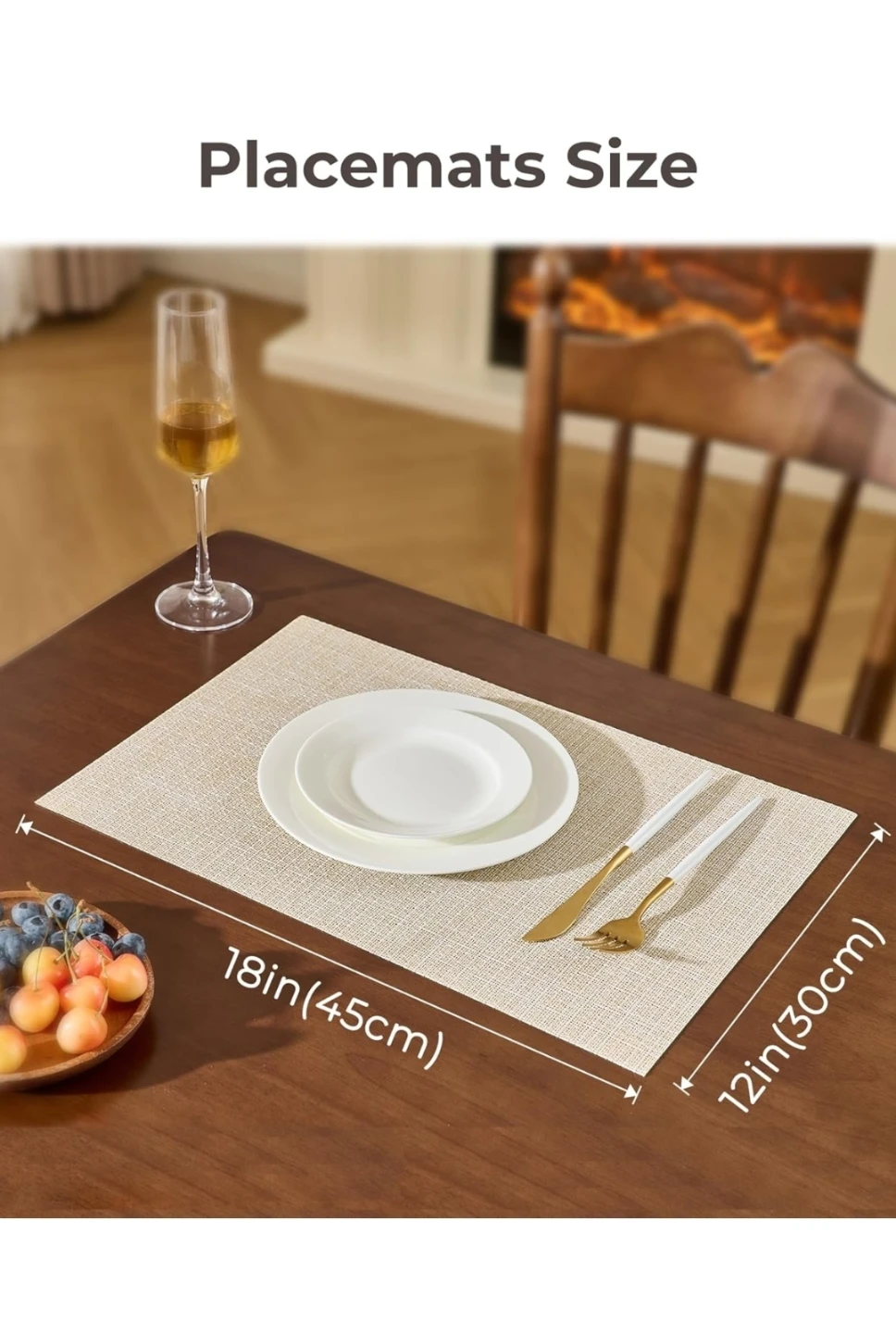 NEW, Placemats Set of 6, Leetaltree Beige Placemats Set - photo 4