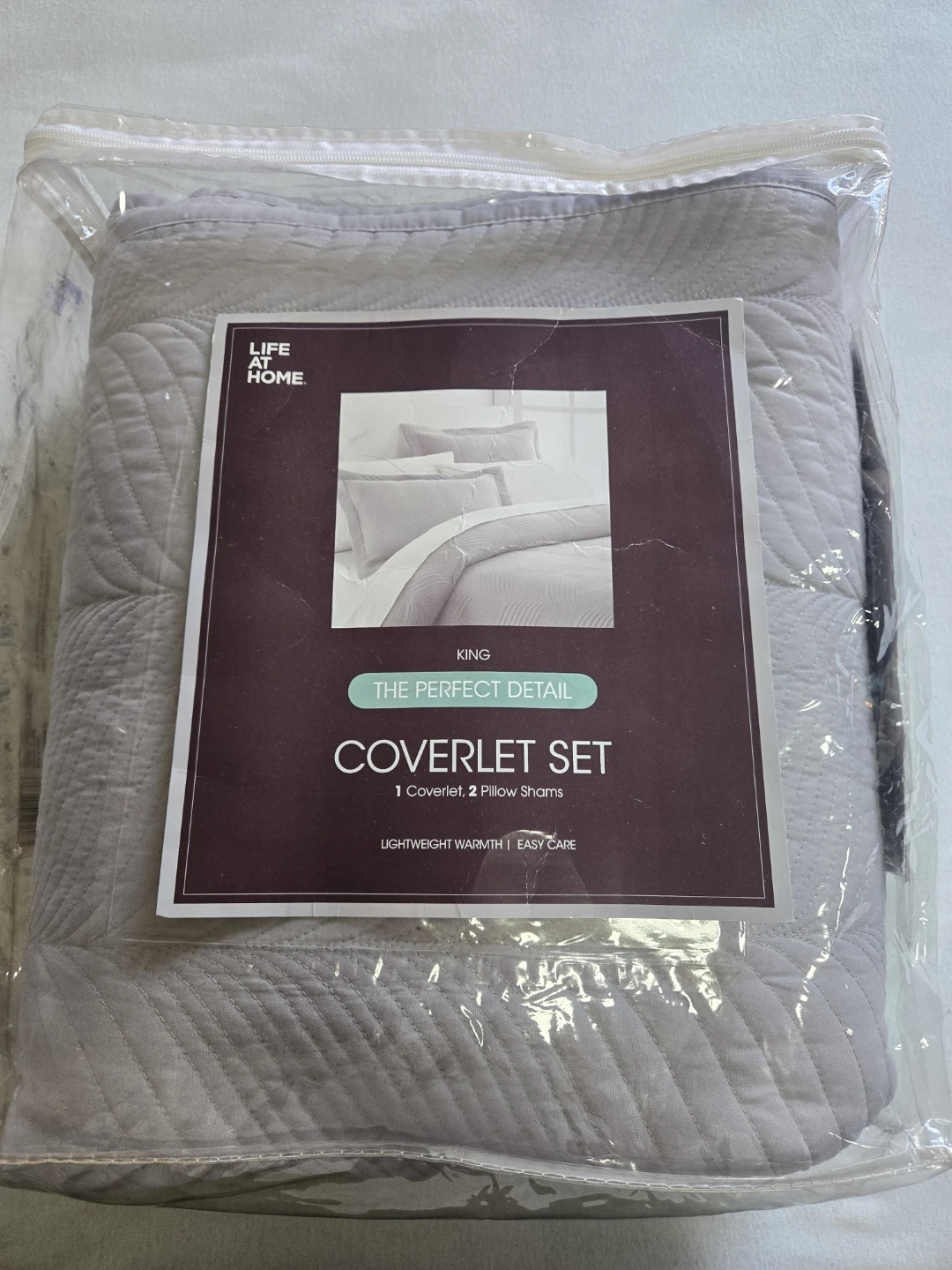 Life at Home King Coverlet Set - Grey