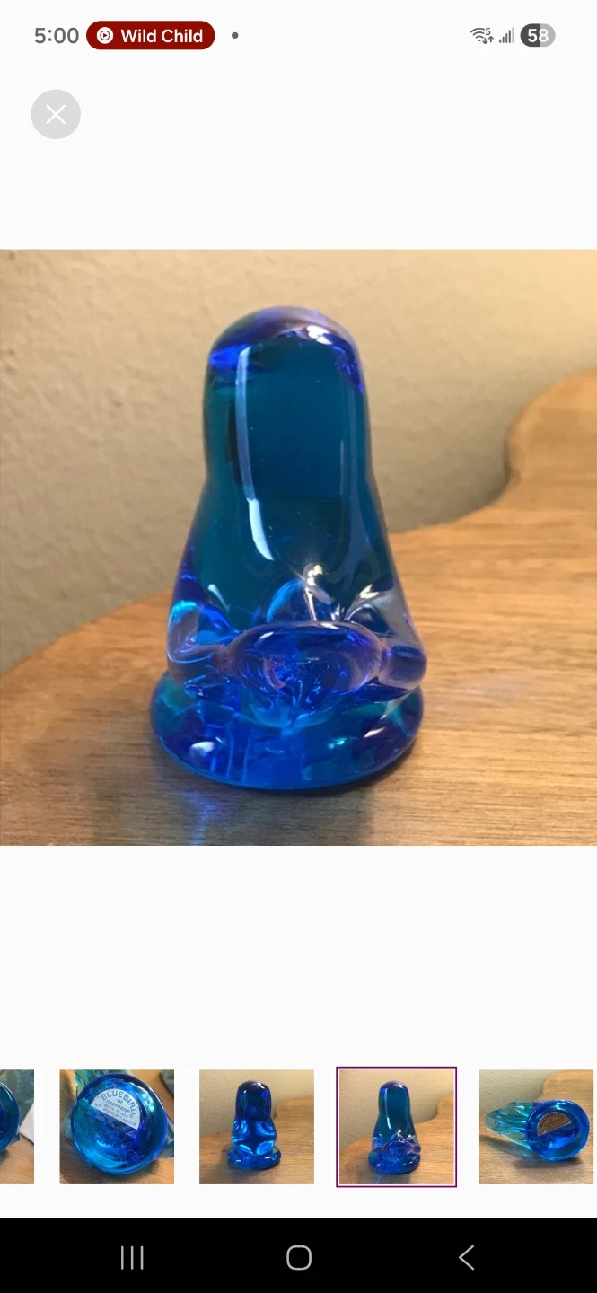 Bluebird of Happiness Glass Figurine - photo 4