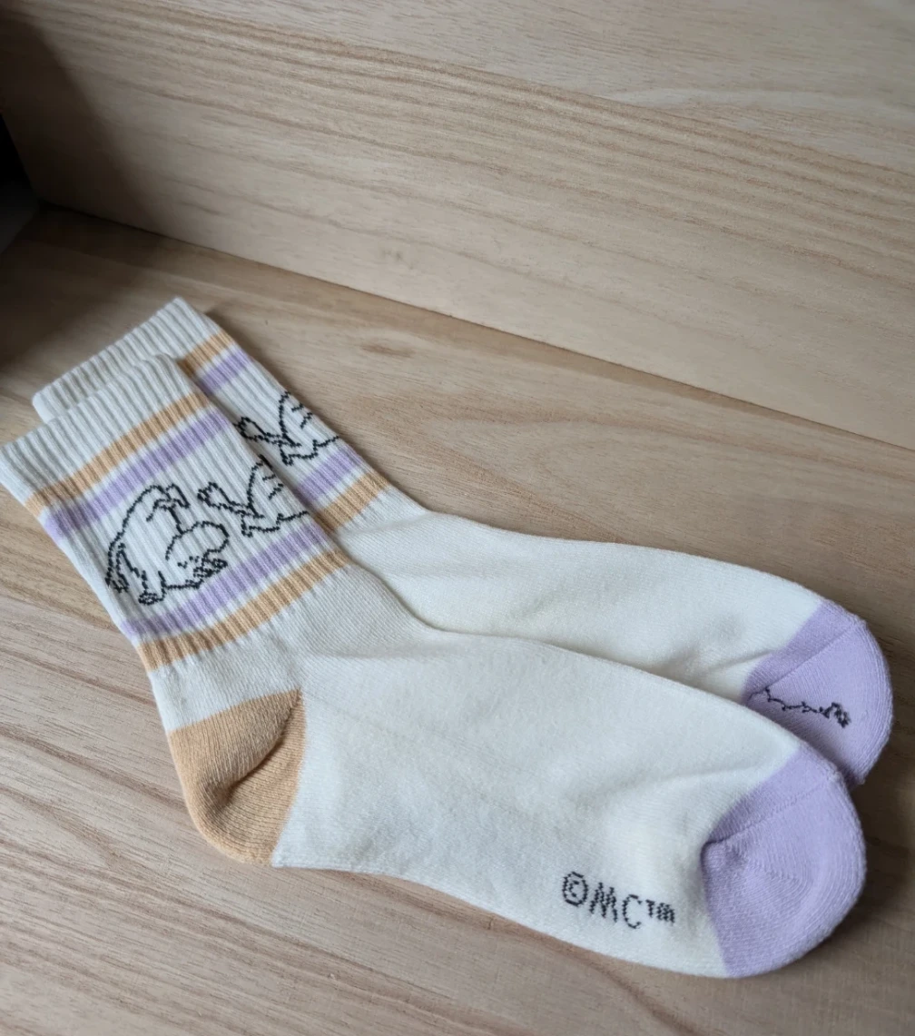 New Moomintroll Nordic Buddies Crew Socks, thick warm crew socks