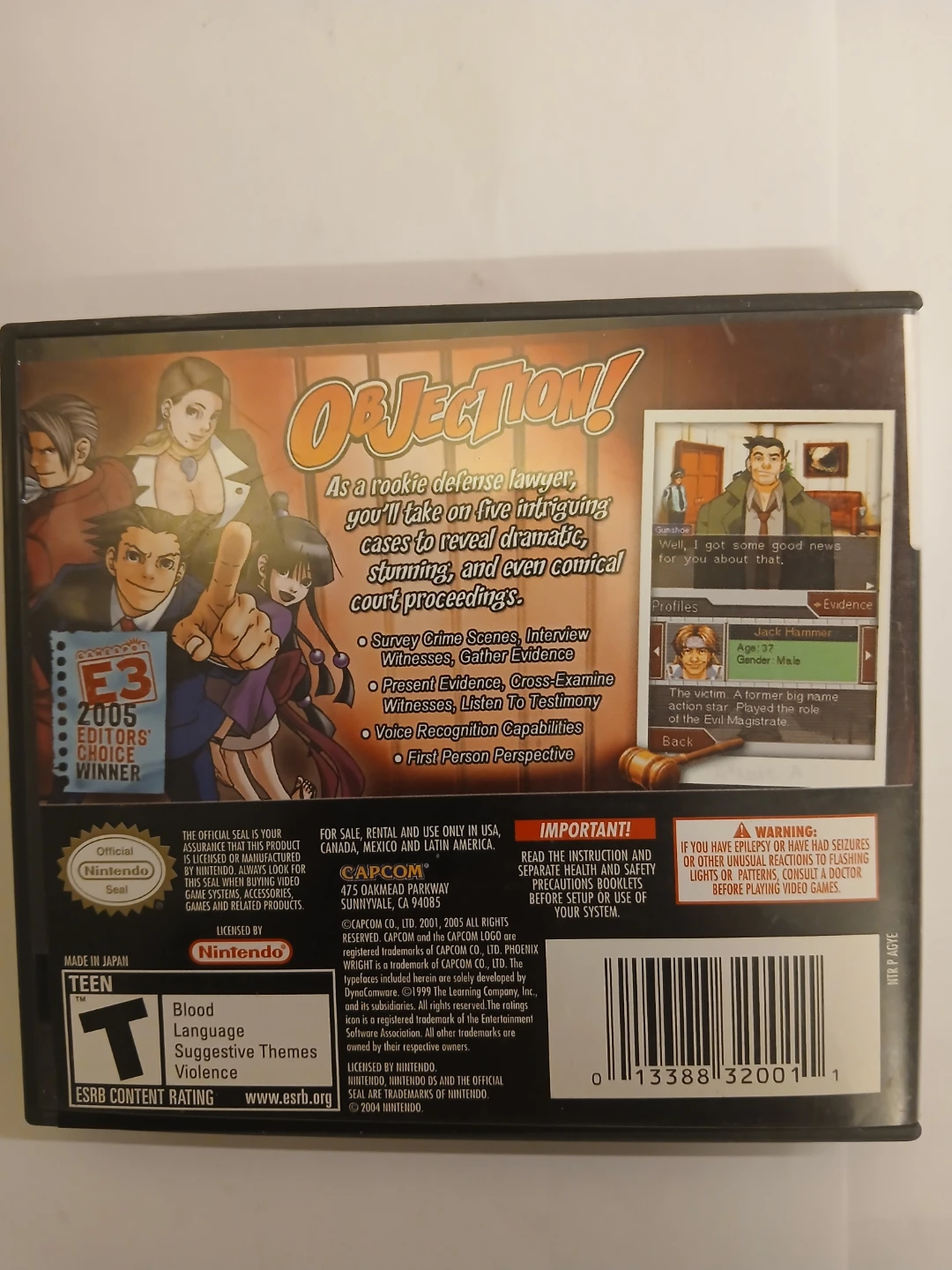 Phoenix Wright Ace Attorney Nintendo DS Game - photo 5