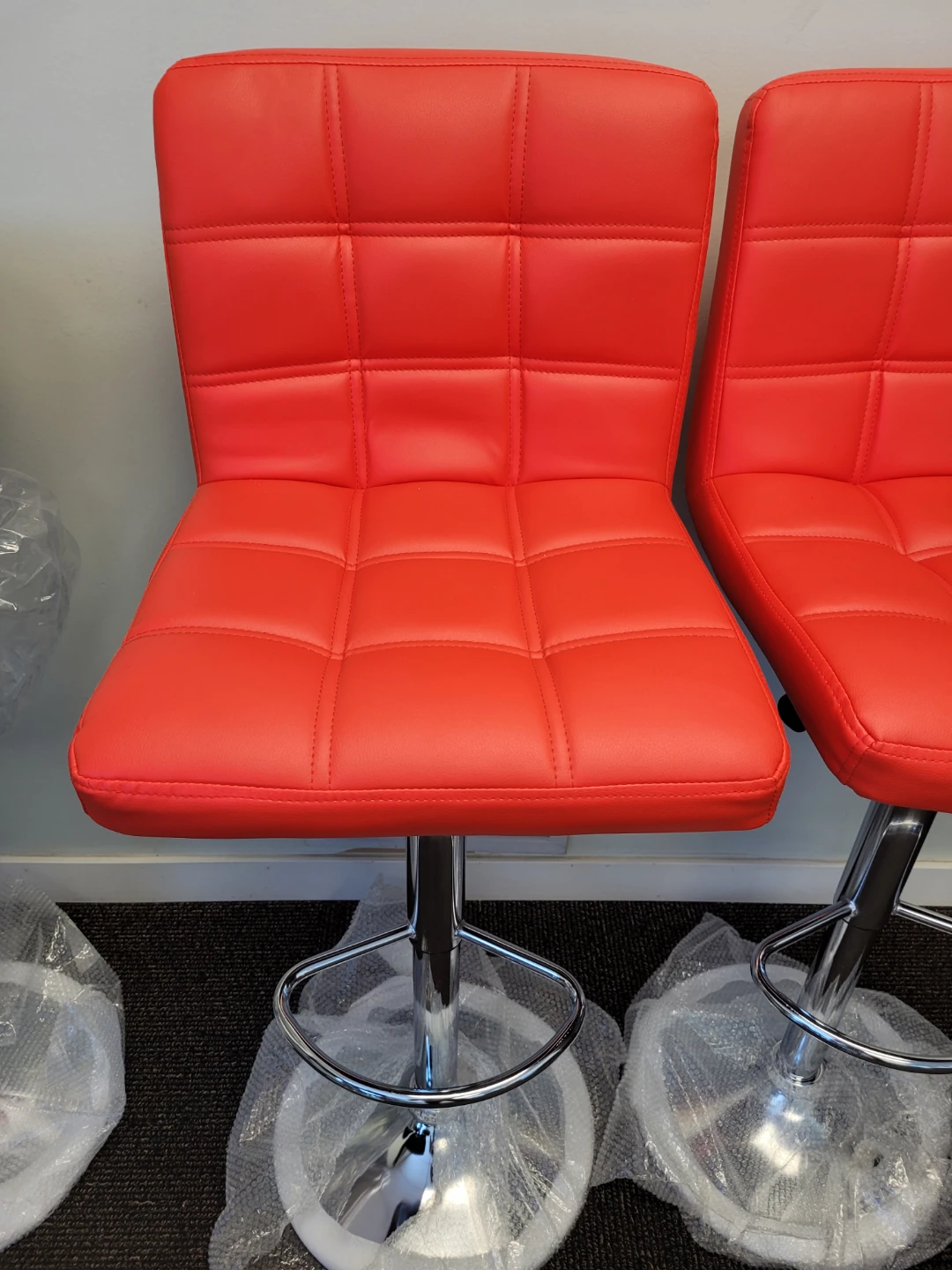 Brand New Adjustable Red Bar Stools - photo 3