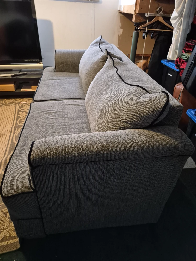 Grey Sofa with Black Piping - photo 2