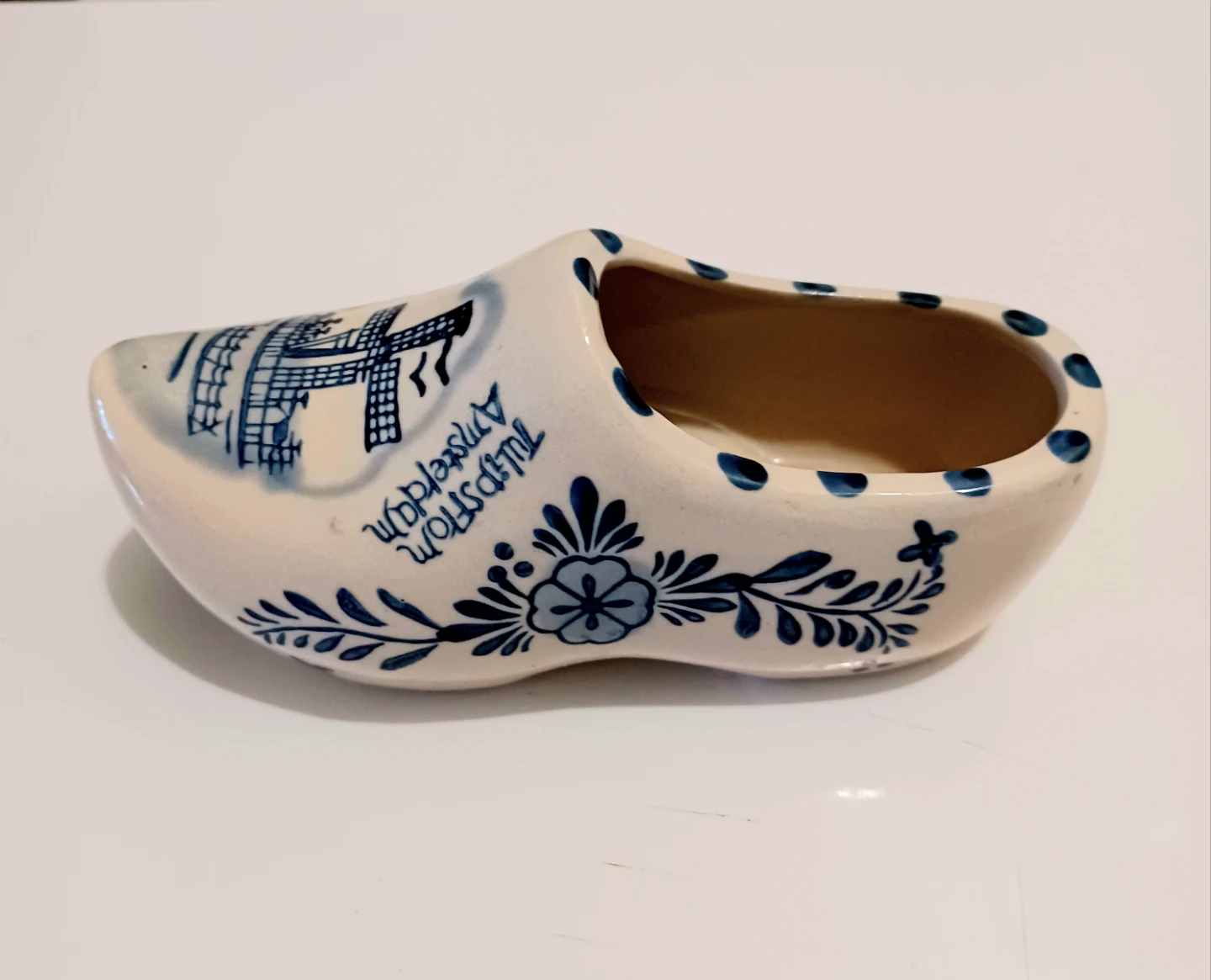 Vtg Hand Painted Delft Clog