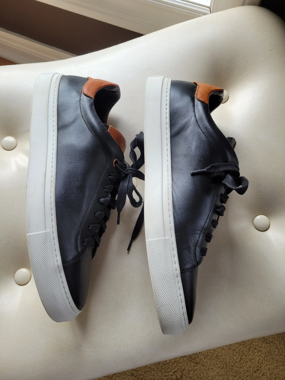 Good Man Brand Men's Black Leather Sneakers Made in Italy - photo 3