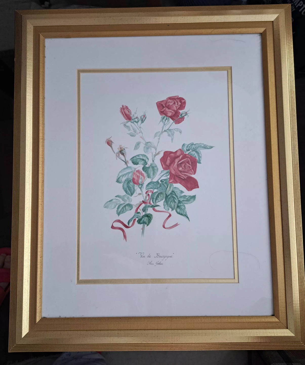 Framed "Vue de Bourgogne" Art Print