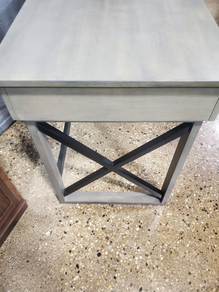 Gray Wooden lift top.Desk with Built-in Wireless Charger - photo 2