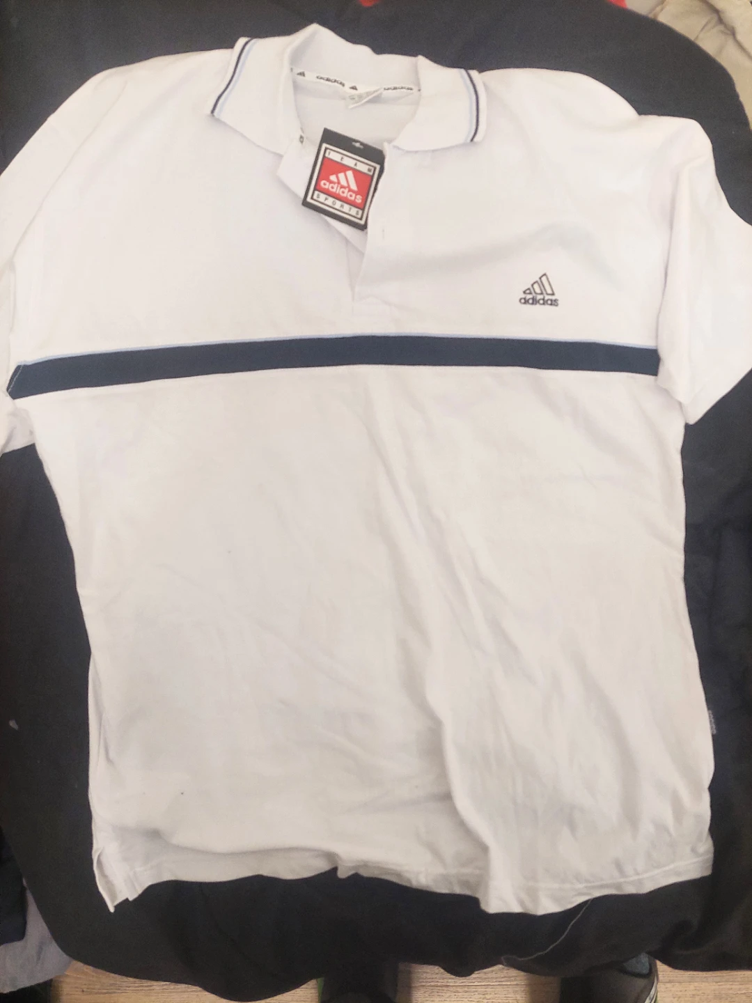 Adidas White Polo Shirt - Asian Size XXL
