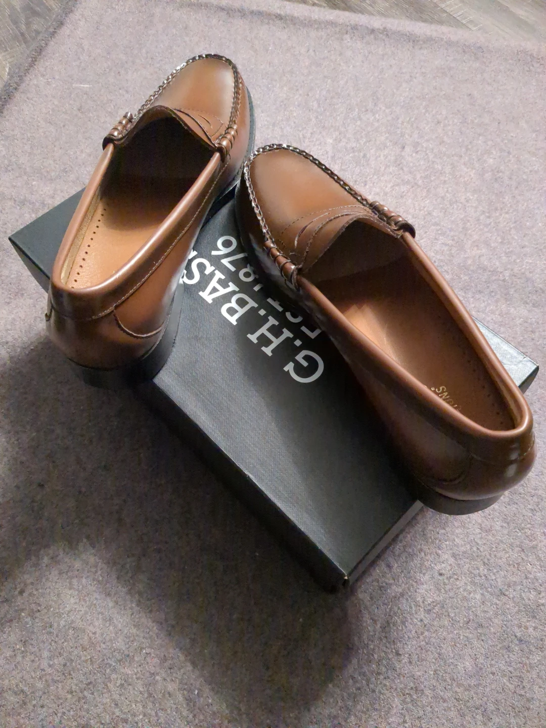 G.H. Bass Brown Leather Penny Loafers size 9 - photo 3