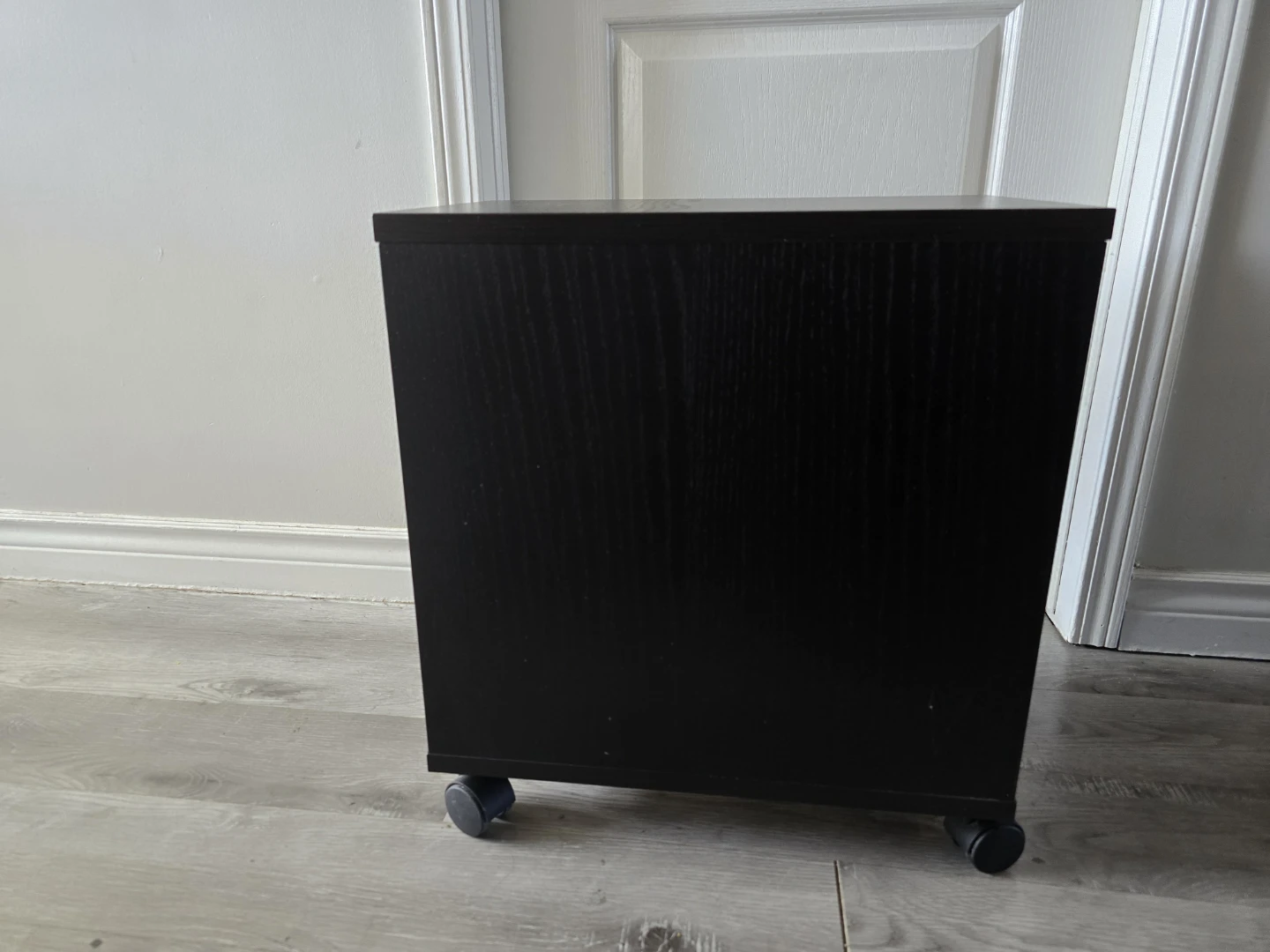 Small Black Rolling Storage Cabinet