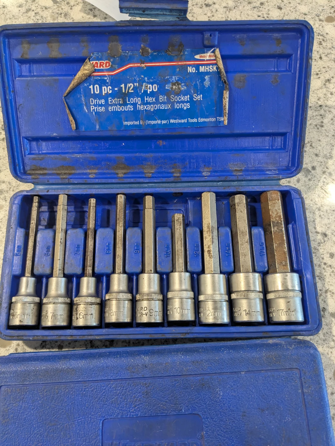 2 sets Westward 10 pc Drive Extra Long Hex Bit Socket 2 sets