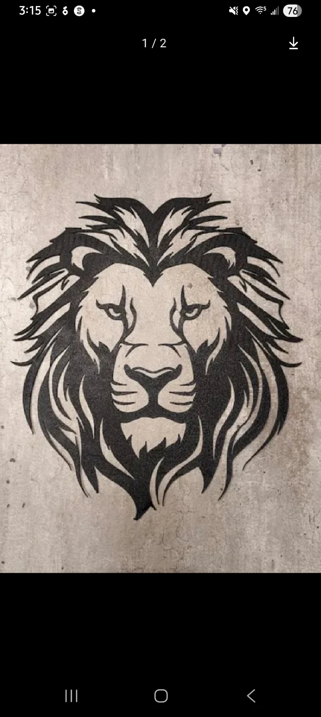 Black Lion Head Wall Art
