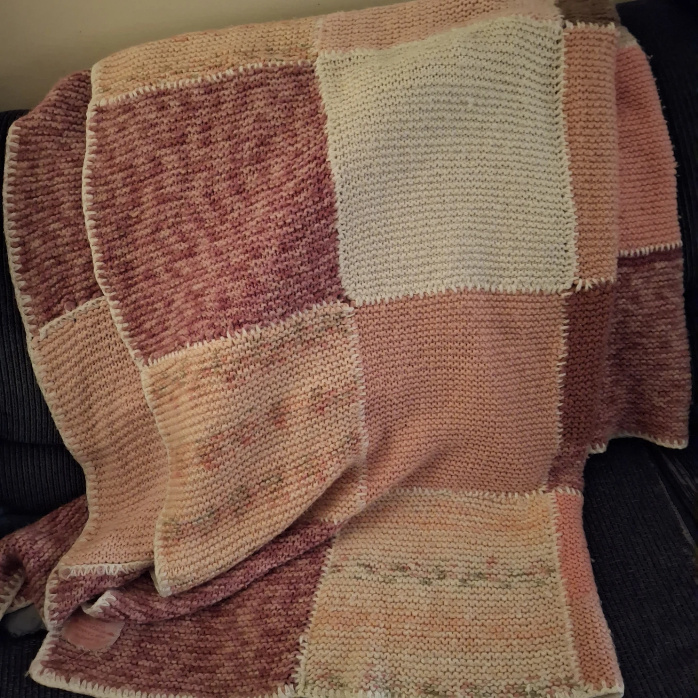 Handmade Patchwork Knit Blanket - photo 3