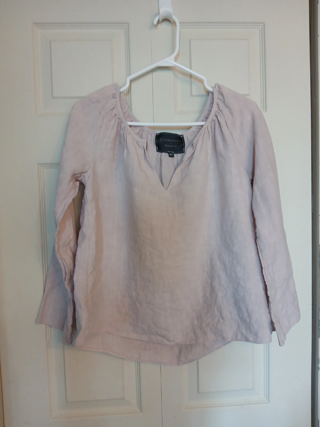 CLEMENTINE'S X MEROTTO light linen long sleeve blouse