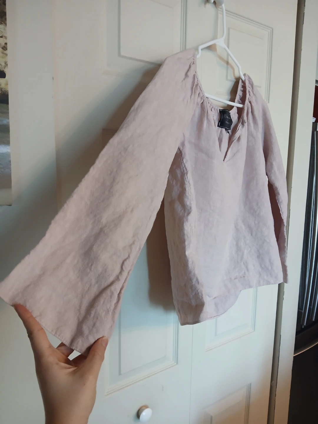 CLEMENTINE'S X MEROTTO light linen long sleeve blouse - photo 3