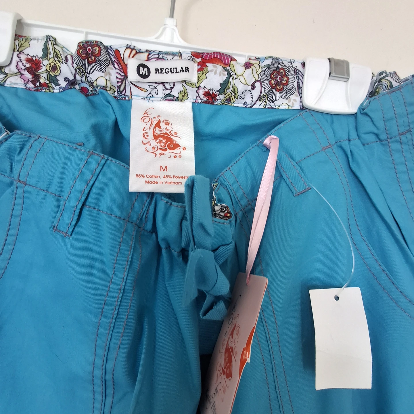 Teal  Blue scrub Pants - Size M - photo 3