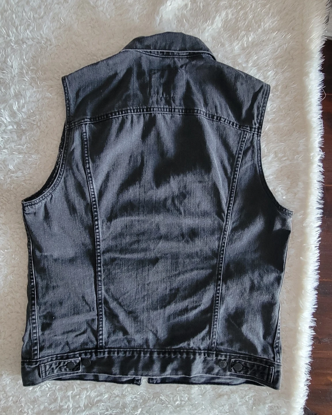 Levi's Relaxed Fit Trucker Vest - Grey Denim - photo 2