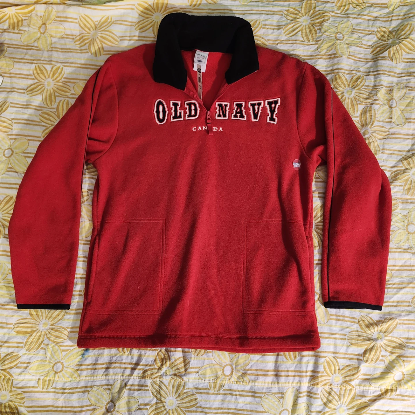 NWT Vintage Old Navy red quarter zip sweatshirt