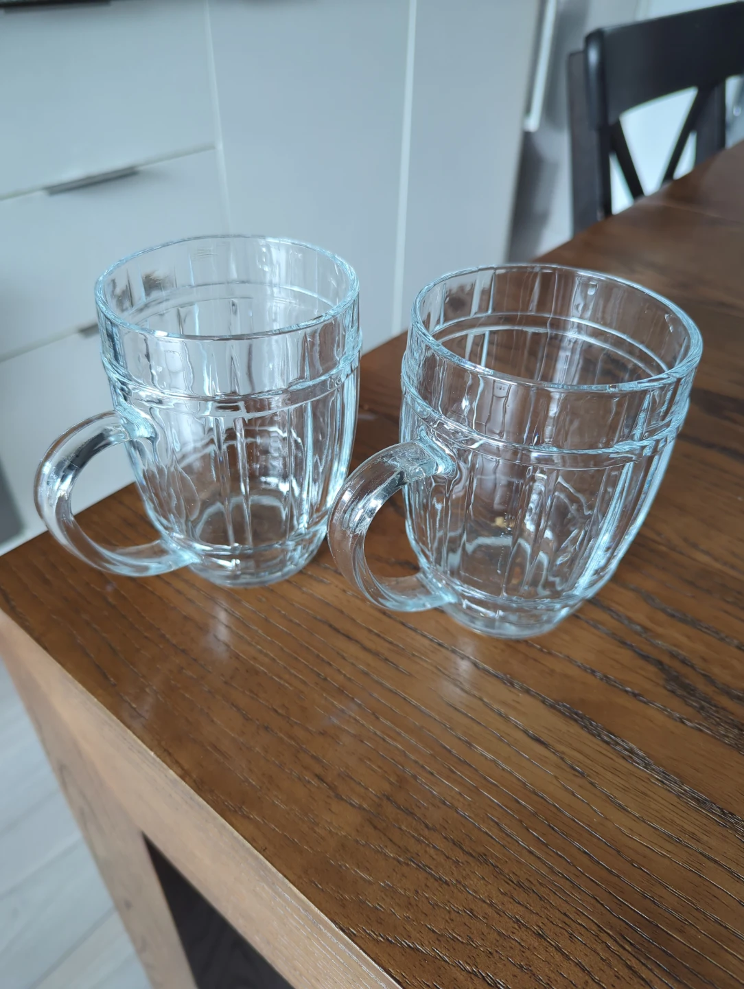 Set of 2 Clear Glass Beer Mugs #free 🥕