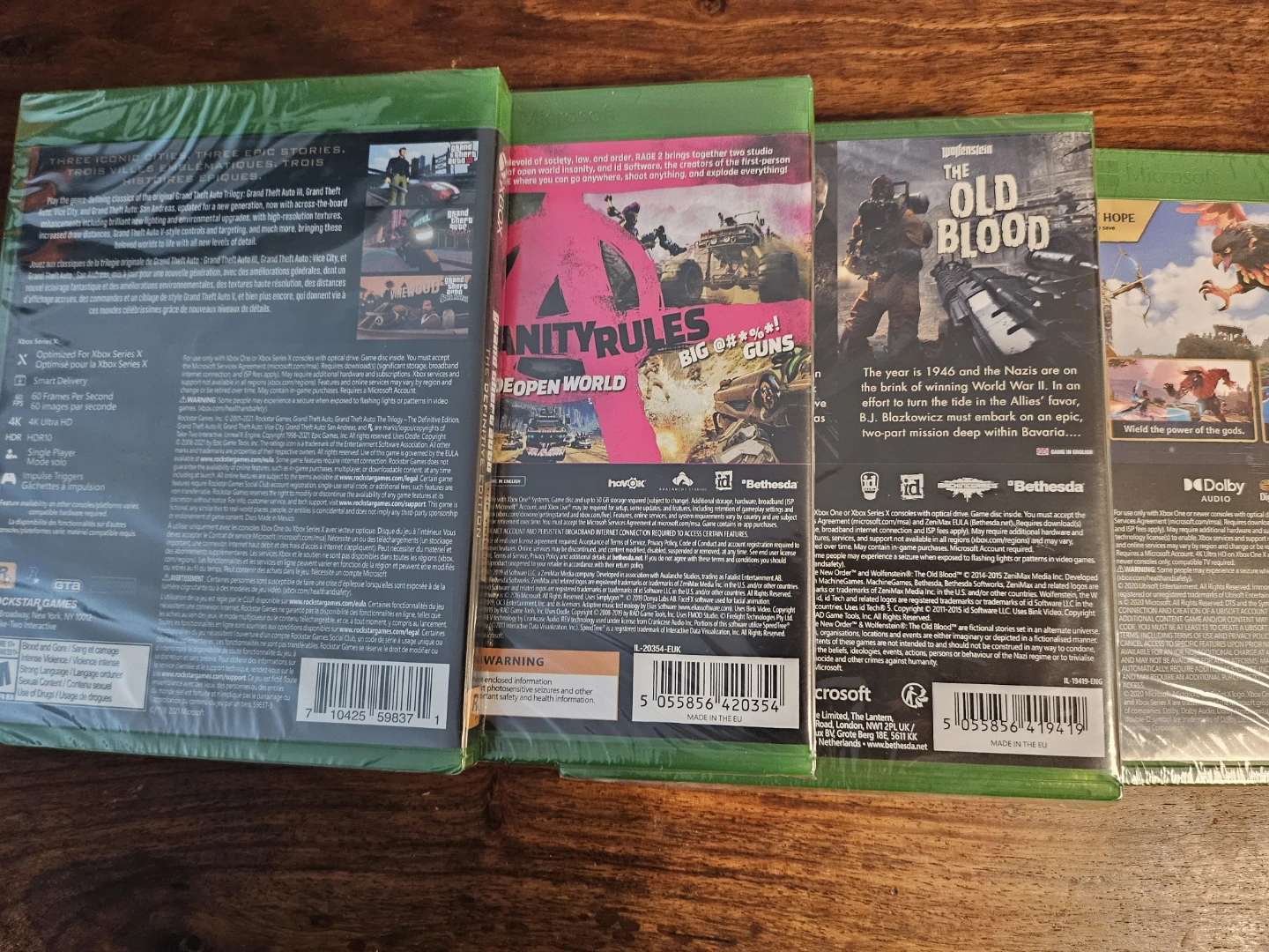 NEW/SEALED XBOX Grand Theft Auto,Wolfenstein,Rage 2,Immortals - photo 3
